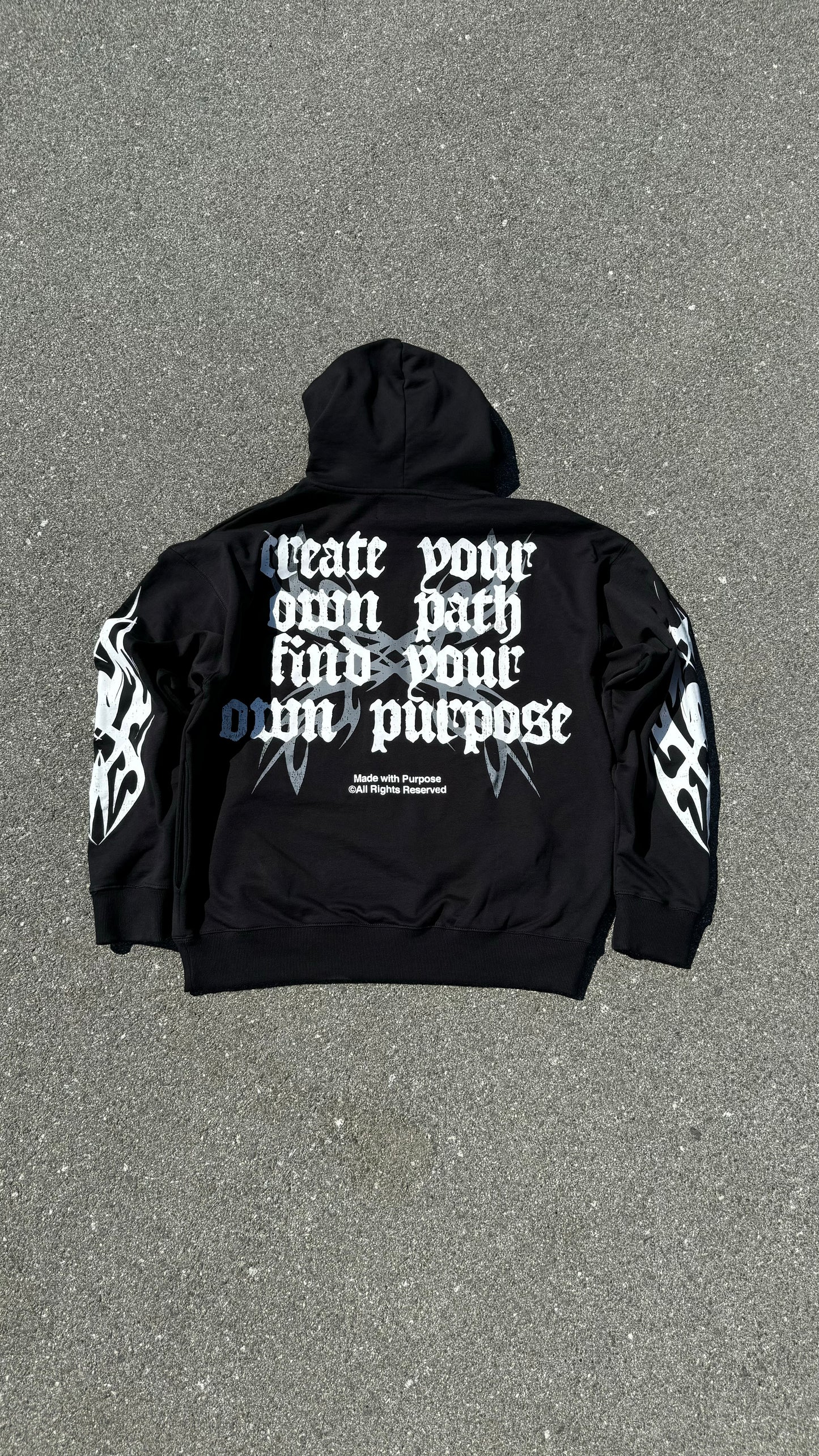 "Create Your Own Path" Hoodie In Black