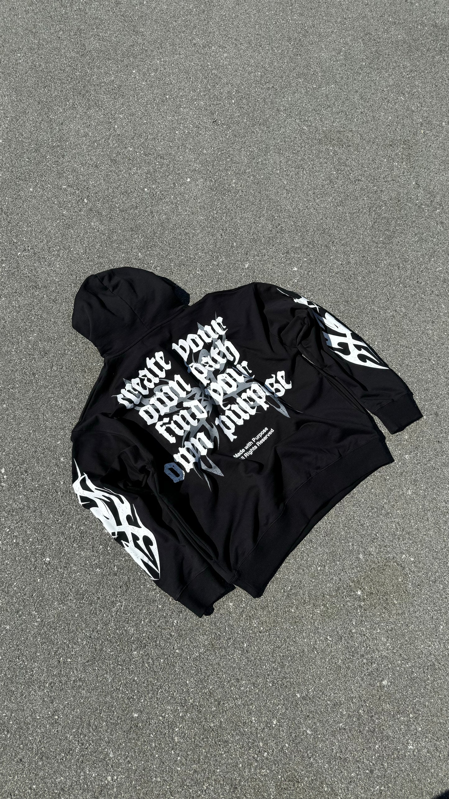 "Create Your Own Path" Hoodie In Black